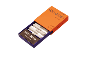 Box container of Miss Grass mini pre-rolls.