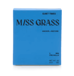 Blue package of 'Quiet Times' prerolls.