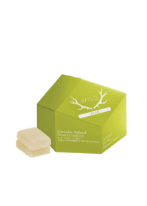 Green package of WYLD Pear gummies.
