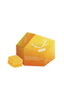 Orange package of WYLD's THC gummies.